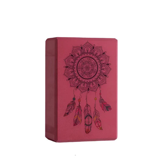 EVA Yoga Block Foam Brick Set for Gym Pilates (Burgundy)