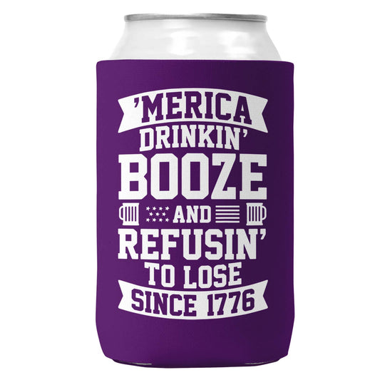Merica Drinkin Booze Can Coozie/Cooler for 12oz Cans