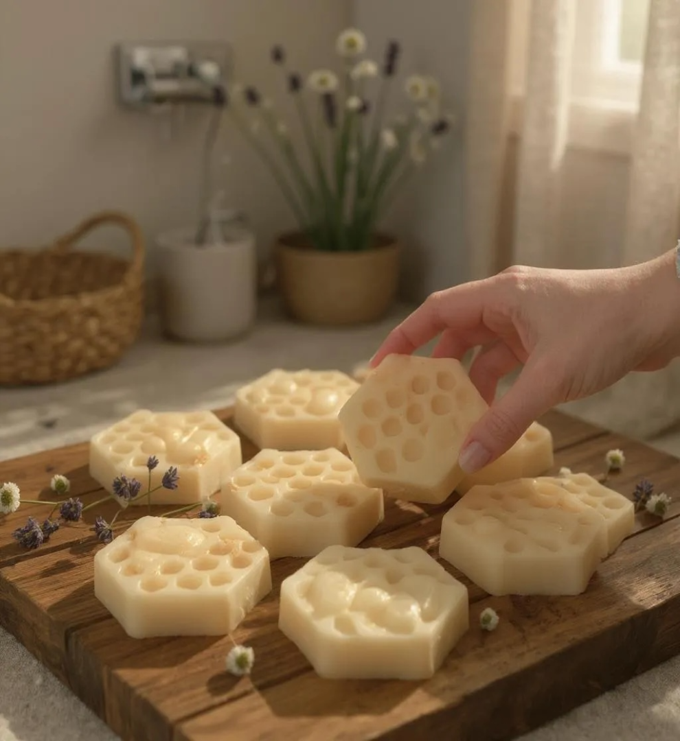 Honey and Shea Butter Soap in Sweet Orange Oil, Made with Honey from our Hives