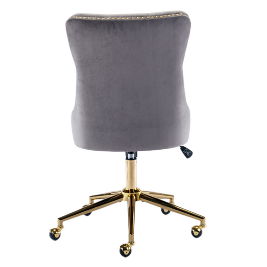 NNEDSZ Velvet Home Office Chair- Grey