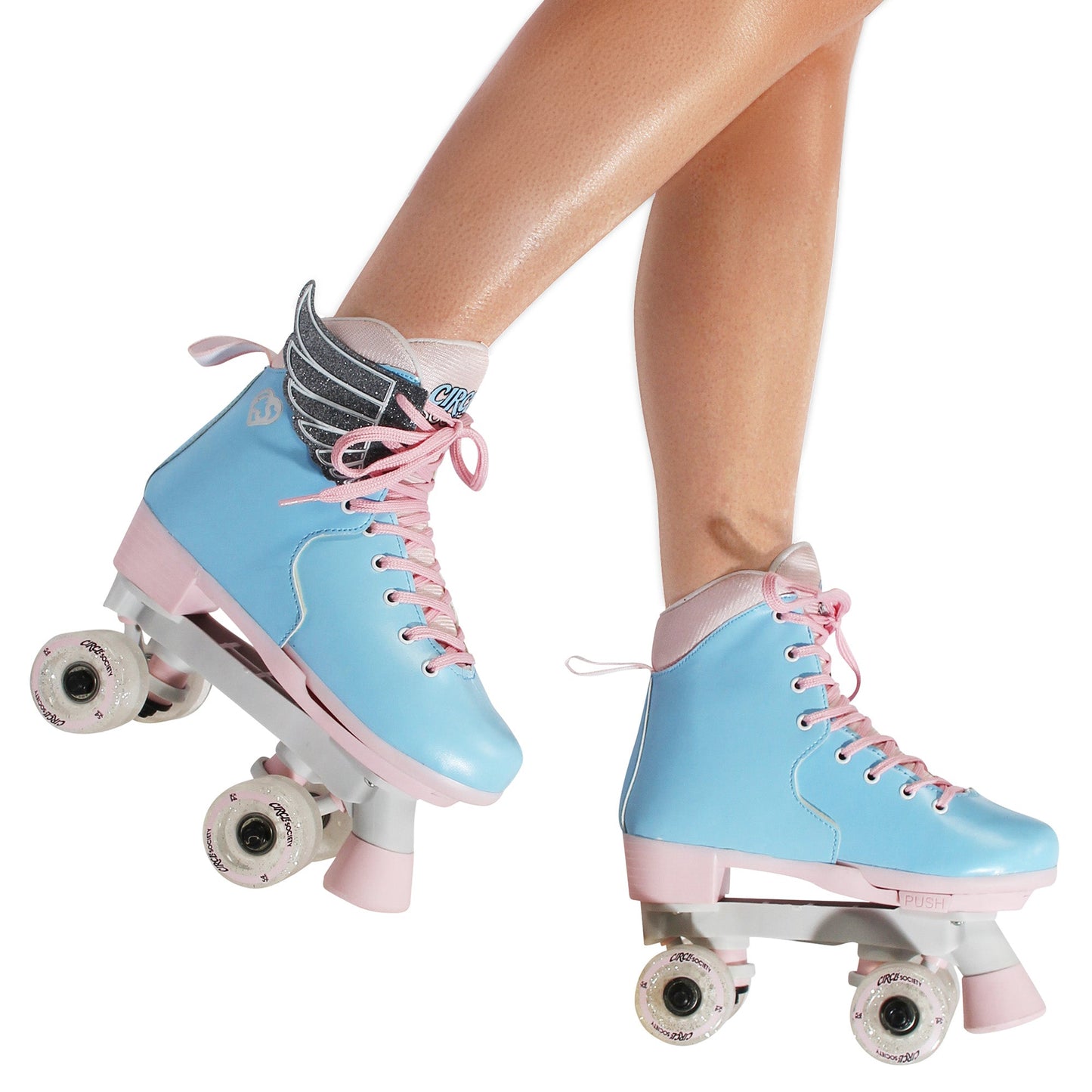 NNEDSZ Circle Society Adjustable Kids Quad Roller Skates In Cotton Candy
