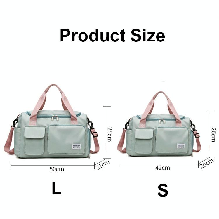 NNEDSZ Waterproof Gym Bag for Travel - Size l - Green Pink