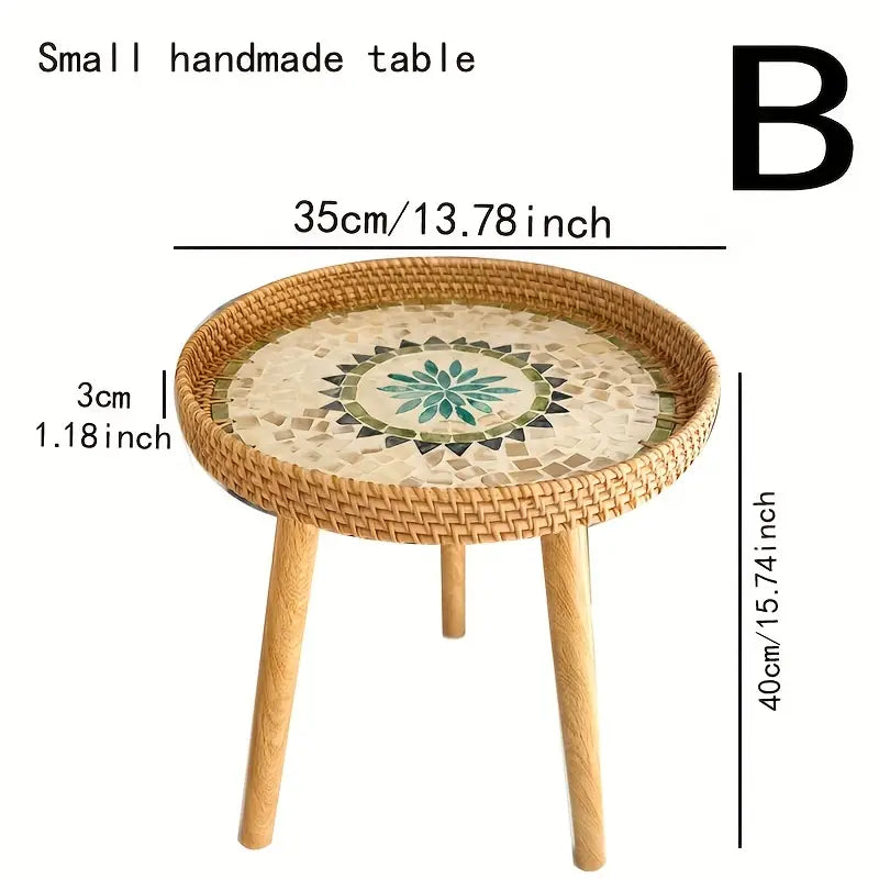Understated elegance meets Nordic sensibilities in the Rattan Shell Table