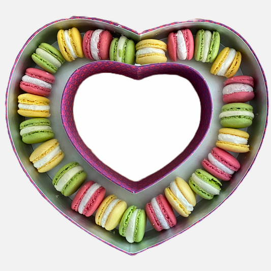 Macarons mit Wald Himbeeren, Zitrone, Pistazien