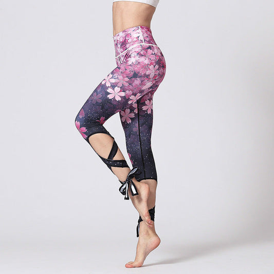 Sweet Flower Fitness Yoga Pants Sport Training Leggings Gym