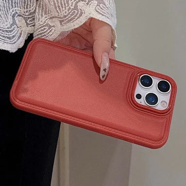 Luxury Leather Texture Candy Bumper Case for iPhone 17 16 15 14 13 12 11 Pro Max Plus X XS XR 17Pro 16Pro Shockproof Armor Cover
