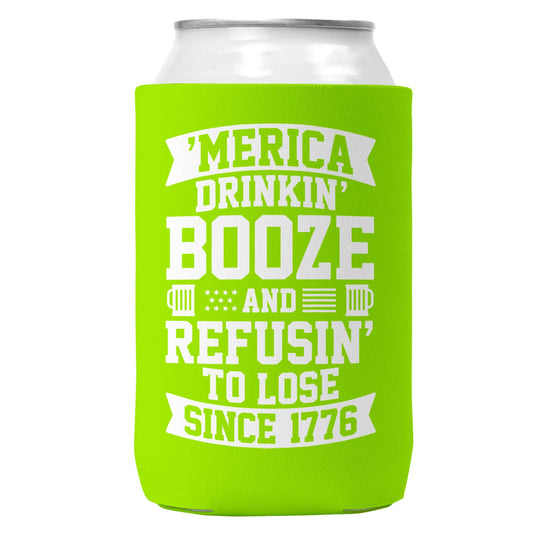 Merica Drinkin Booze Can Coozie/Cooler for 12oz Cans