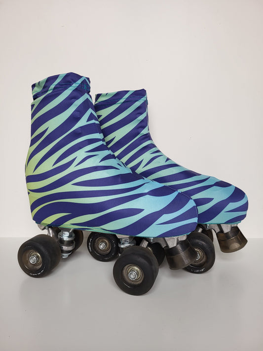 Shoes Covers BLUE ZEBRA-0