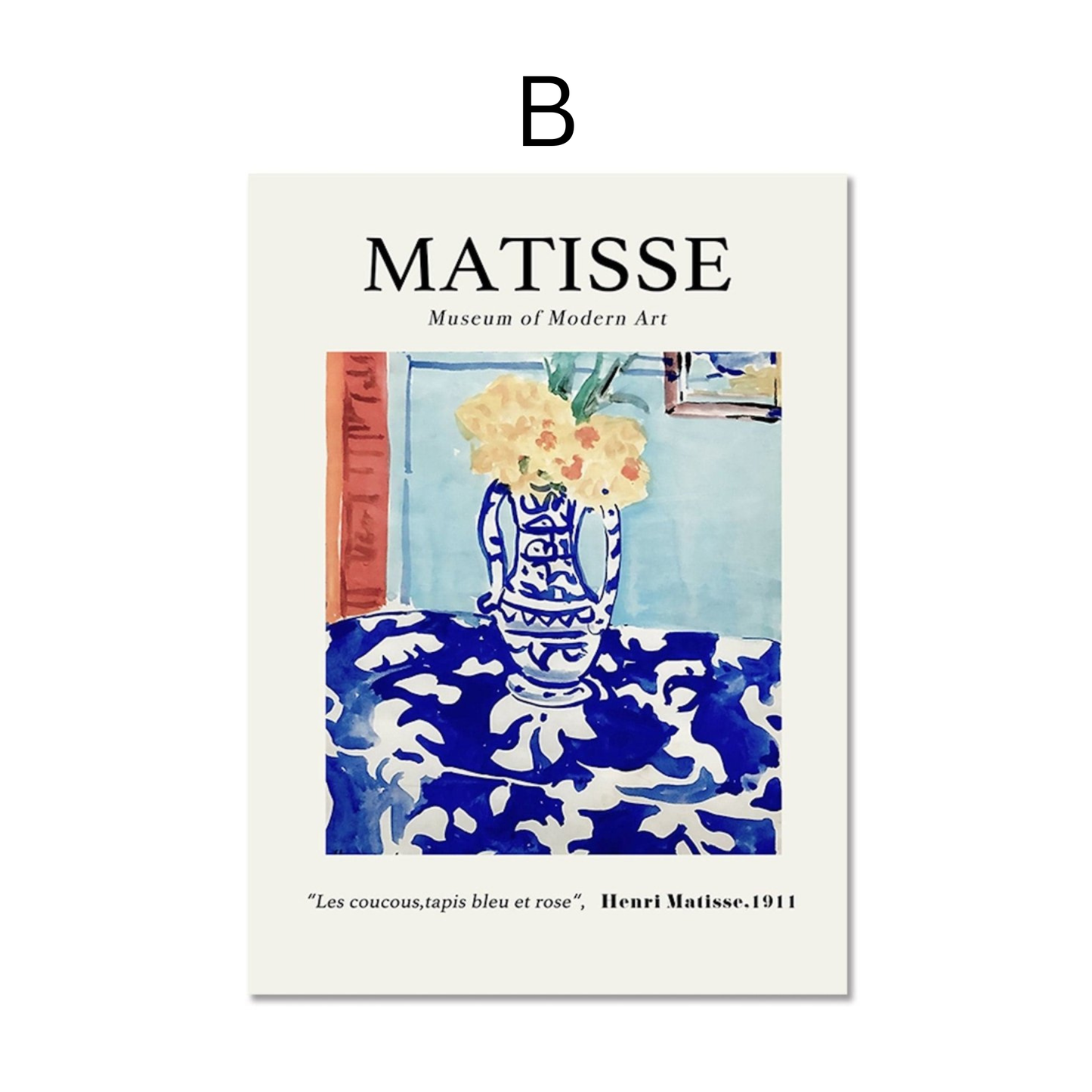 Poster Matisse Berggruen & Cie Museum | Bilder Wohnzimmer | Wandbilder Schlafzimmer | Deko Print ohne Rahmen | Bilder Set Matisse Bunt