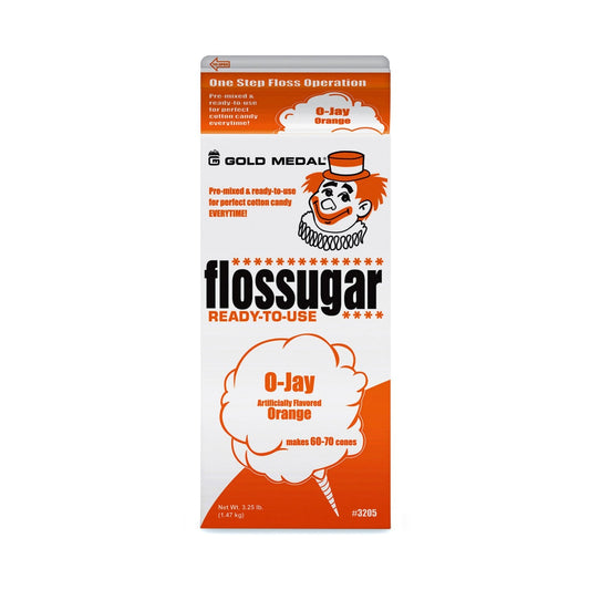 O-Jay (Orange) Cotton Candy Flossugar  | Cotton Candy Supplies Canada | 6 x 3.25lbs per case