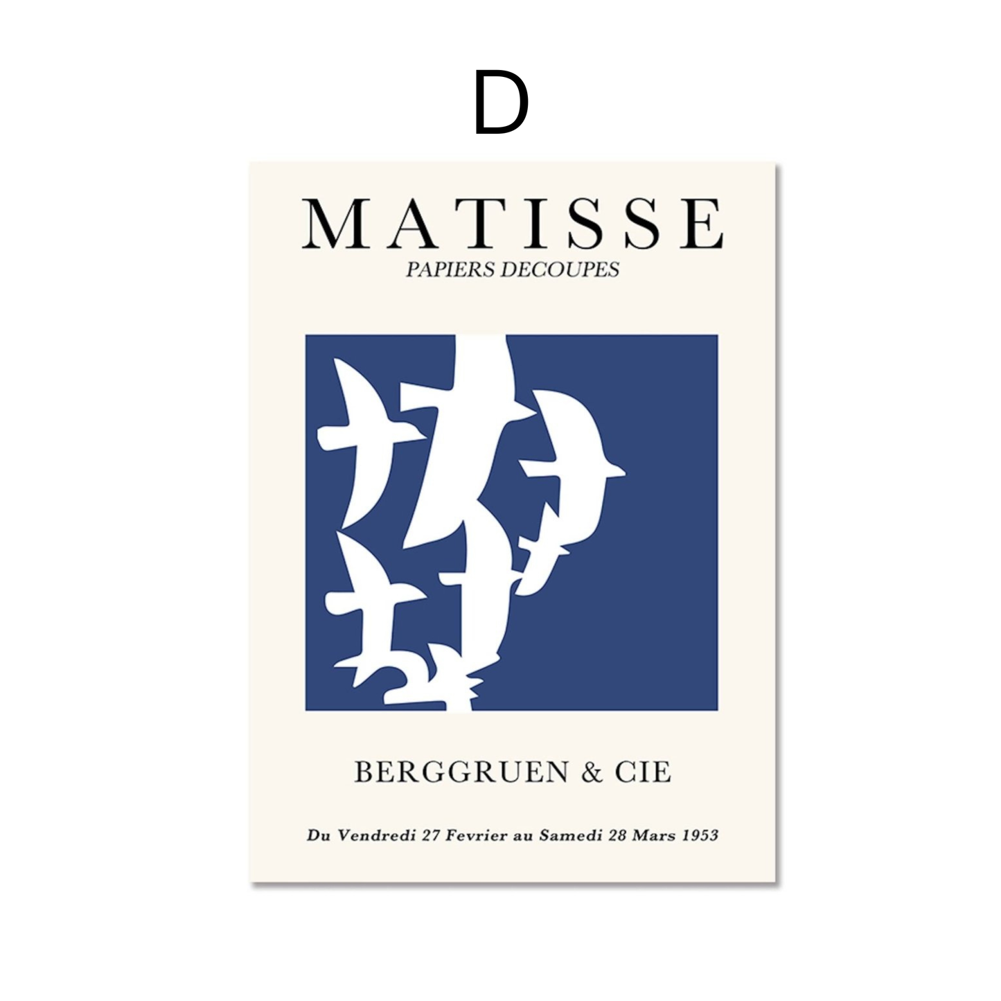 Poster Matisse Berggruen & Cie Museum | Bilder Wohnzimmer | Wandbilder Schlafzimmer | Deko Print ohne Rahmen | Bilder Set Matisse Bunt