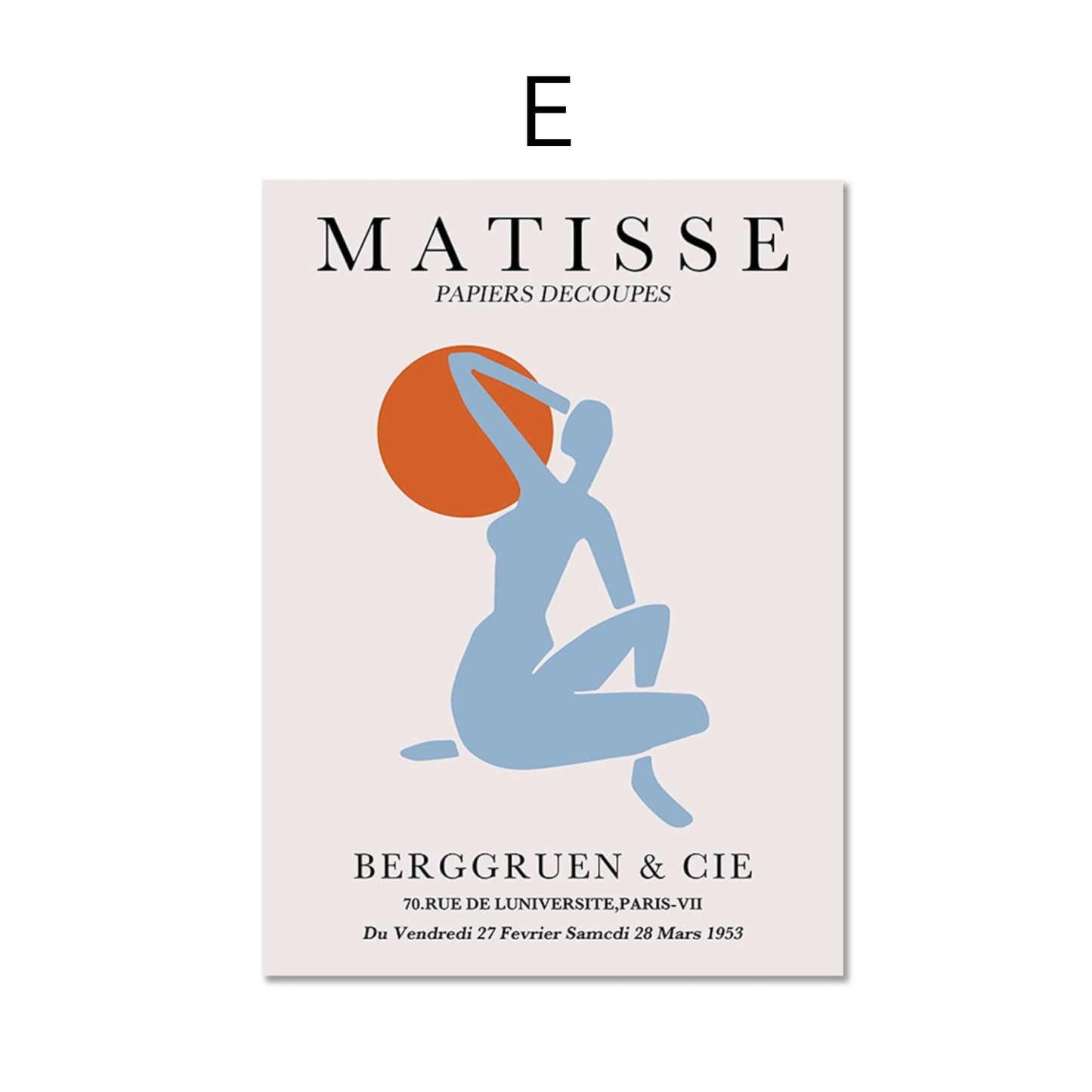 Poster Matisse Berggruen & Cie Museum | Bilder Wohnzimmer | Wandbilder Schlafzimmer | Deko Print ohne Rahmen | Bilder Set Matisse Bunt