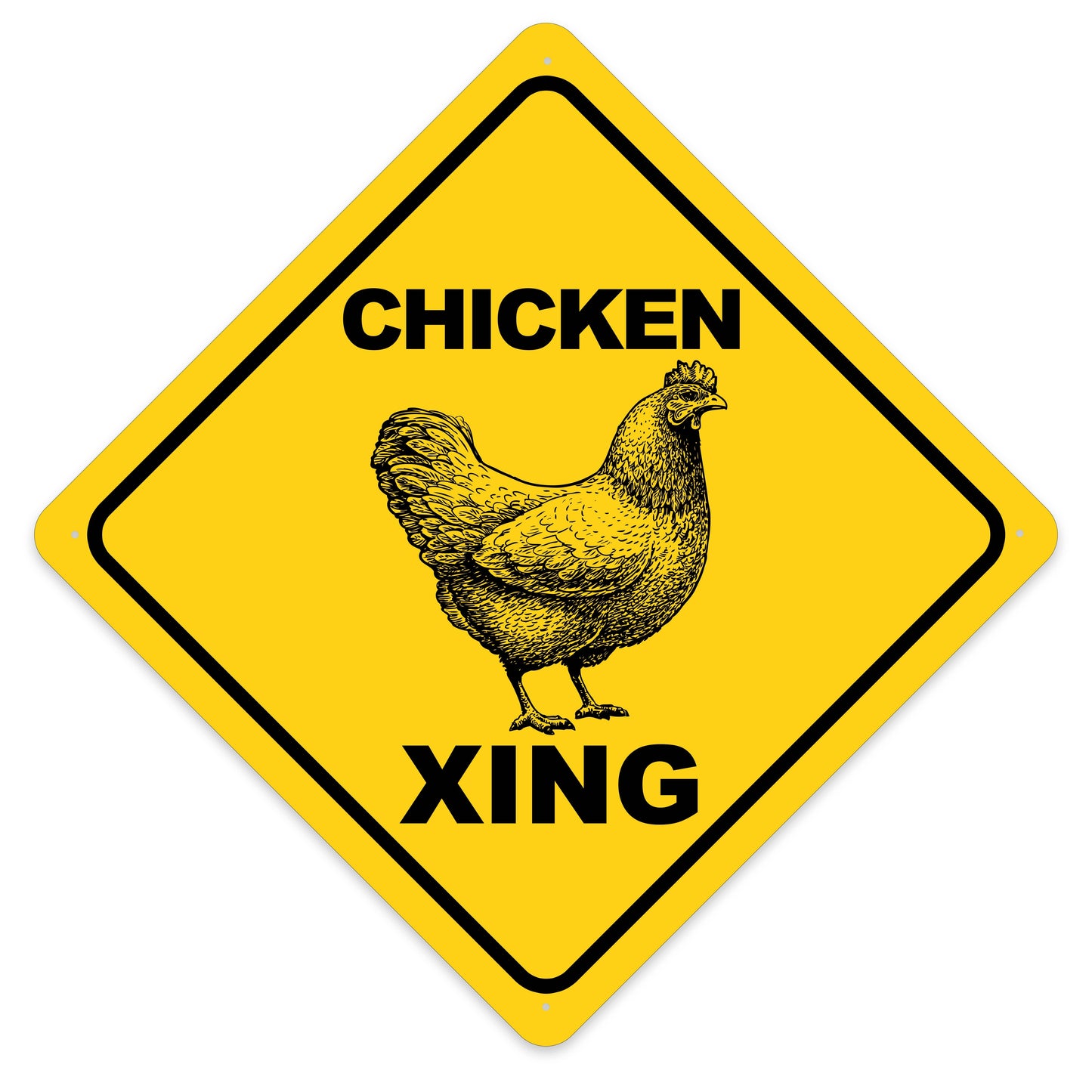 Chicken Crossing Sign Aluminum Indoor/Outdoor