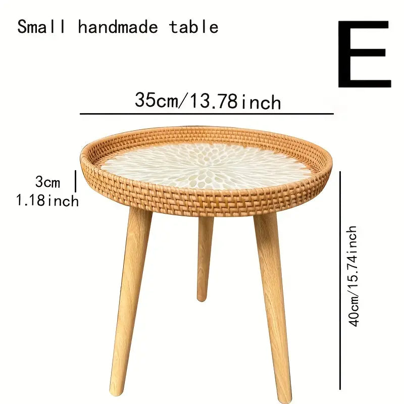 Understated elegance meets Nordic sensibilities in the Rattan Shell Table