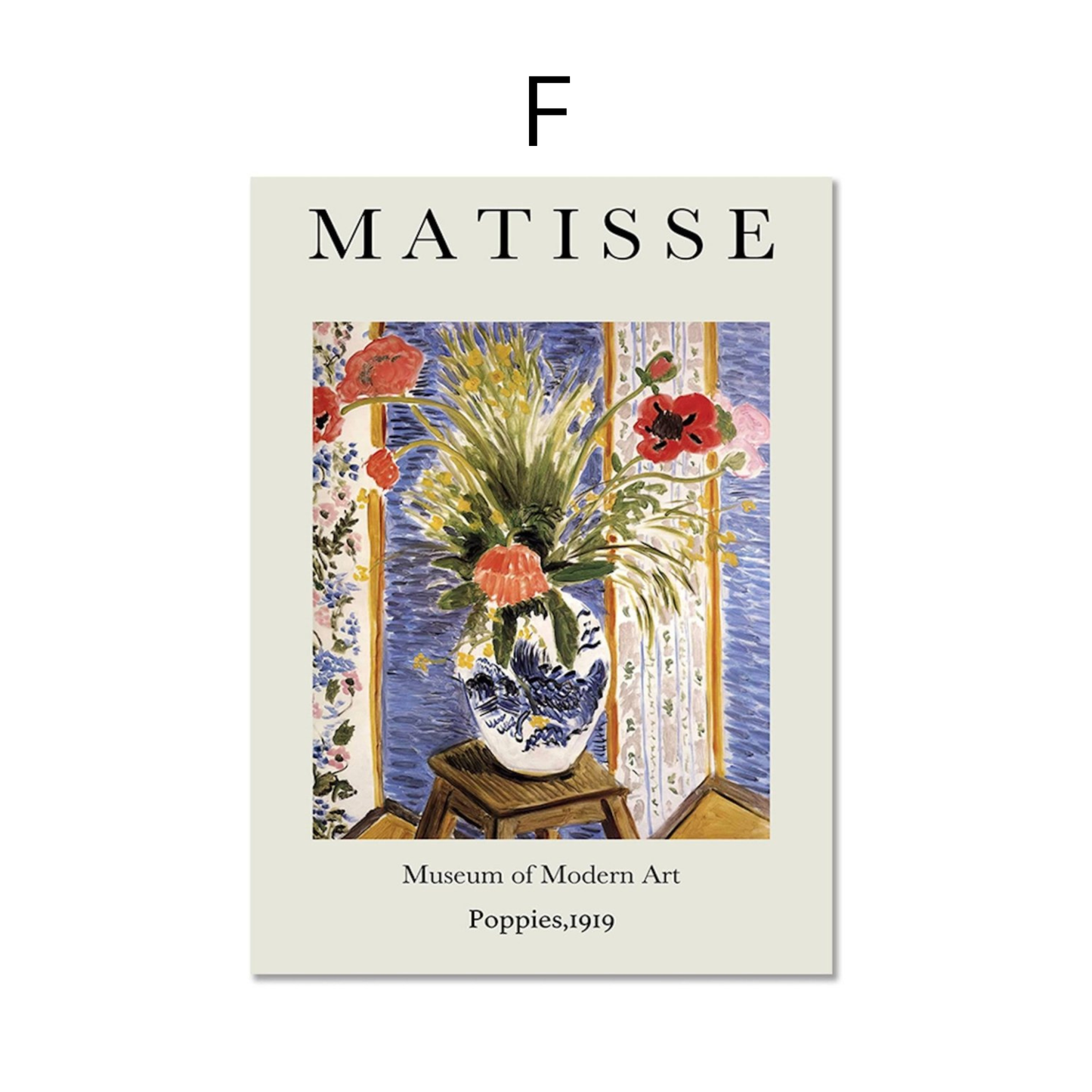 Poster Matisse Berggruen & Cie Museum | Bilder Wohnzimmer | Wandbilder Schlafzimmer | Deko Print ohne Rahmen | Bilder Set Matisse Bunt