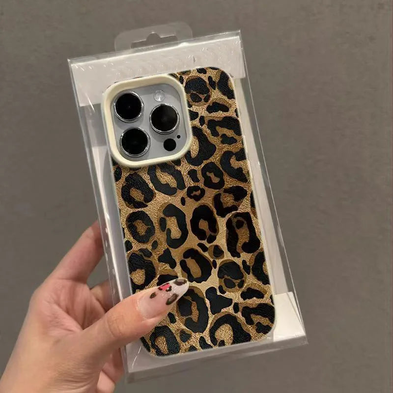For Xiaomi 14T Pro 5G Case INS Brown Leopard Print Shockproof Candy Silicone Phone Cover For Xiaomi 15 14 13 14T 13T Soft Funda