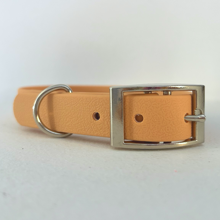 Handmade Biothane Dog Collar - Tan - 20mm