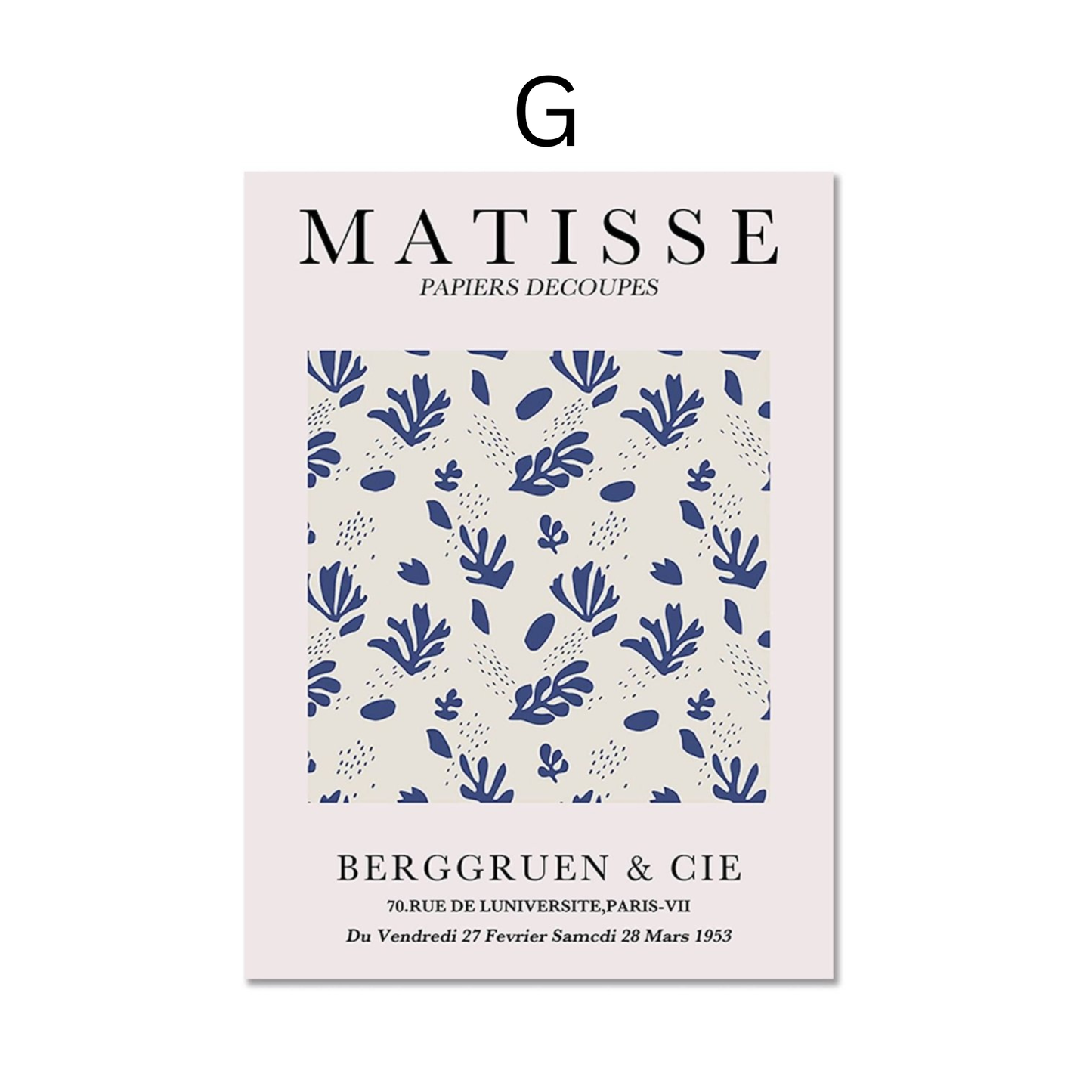 Poster Matisse Berggruen & Cie Museum | Bilder Wohnzimmer | Wandbilder Schlafzimmer | Deko Print ohne Rahmen | Bilder Set Matisse Bunt