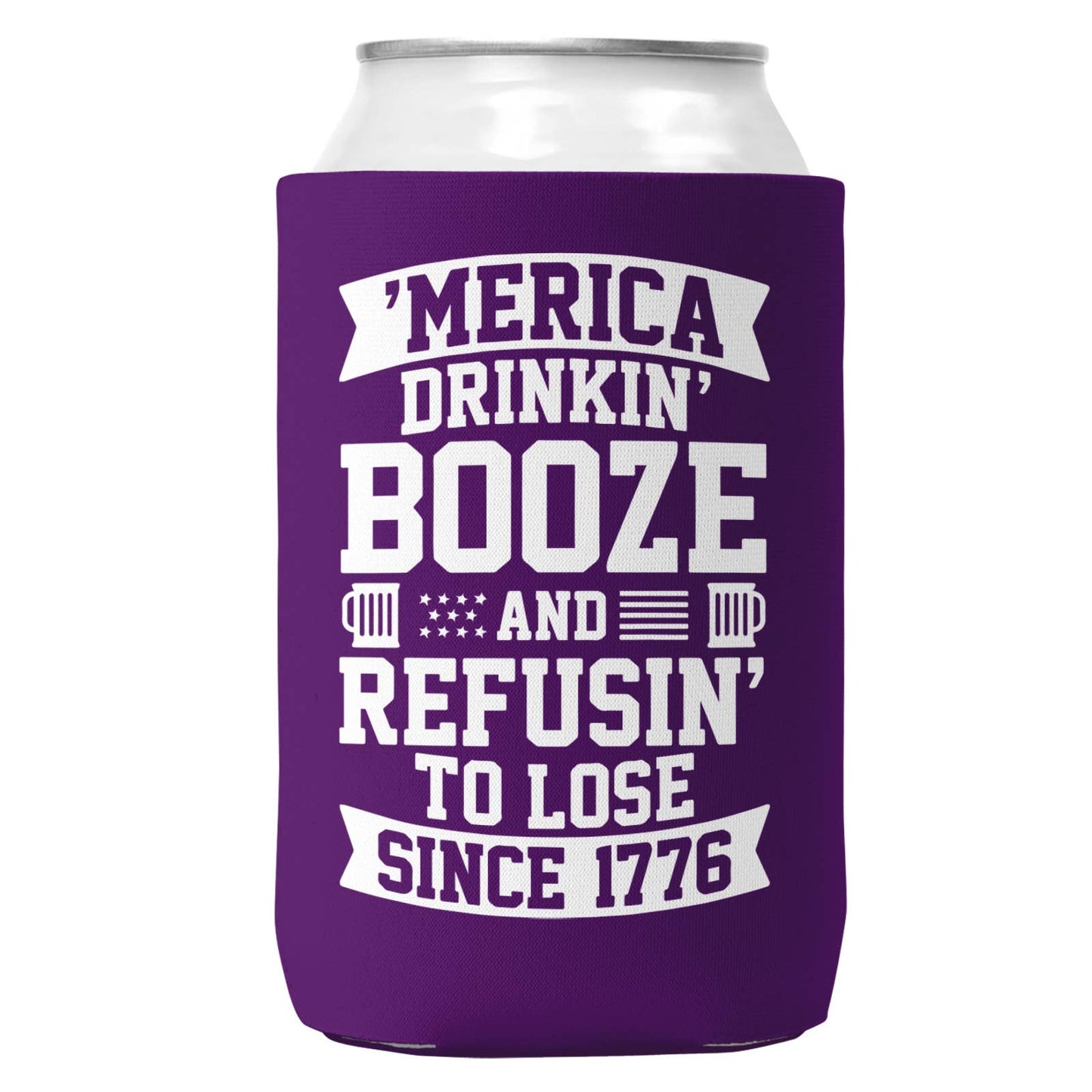 Merica Drinkin Booze Can Coozie/Cooler for 12oz Cans
