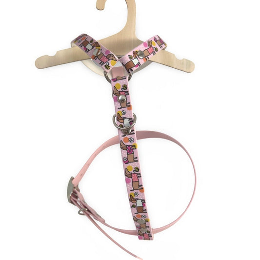 Handmade Bee Happy Dachshunds  Biothane Dog Harness - Vegan Leather / Waterproof Biothane