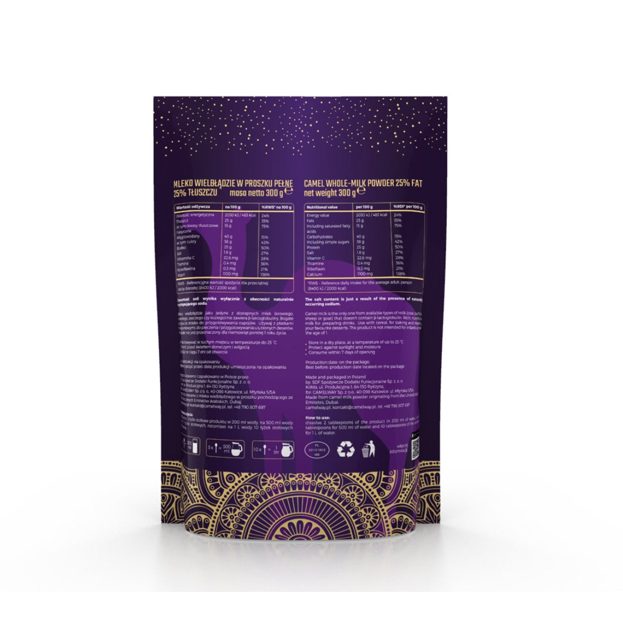 CamelWay™ Camel Milk Powder (900g) | 9 Liters Total | Best Value Supply