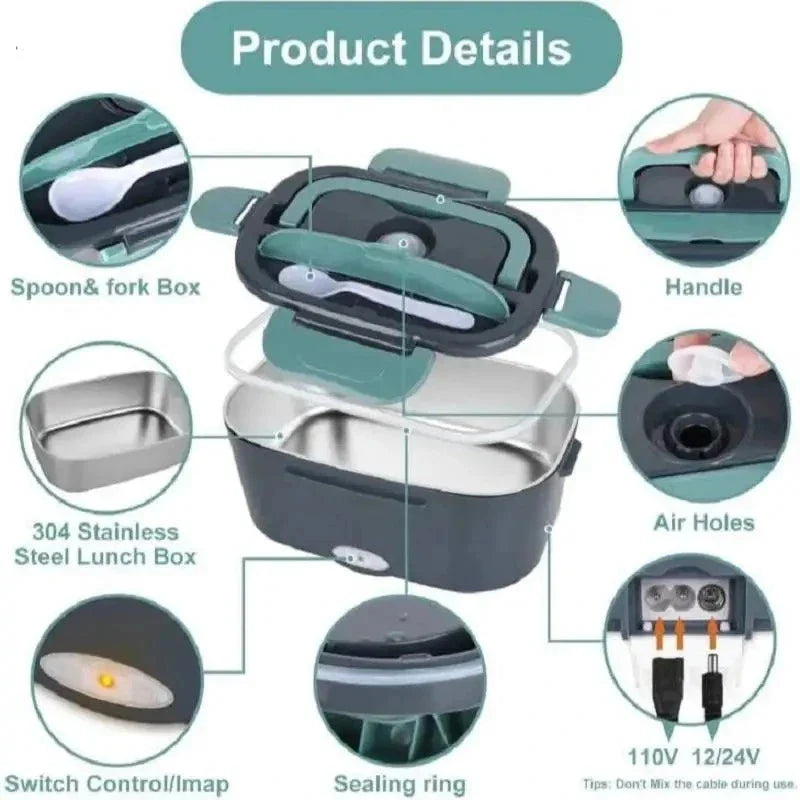 NNEOBA Electric Lunch Box Portable Food Warmer