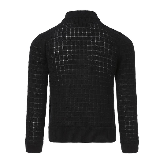 Balck Summer Cardigan with Front Buttons Fastening