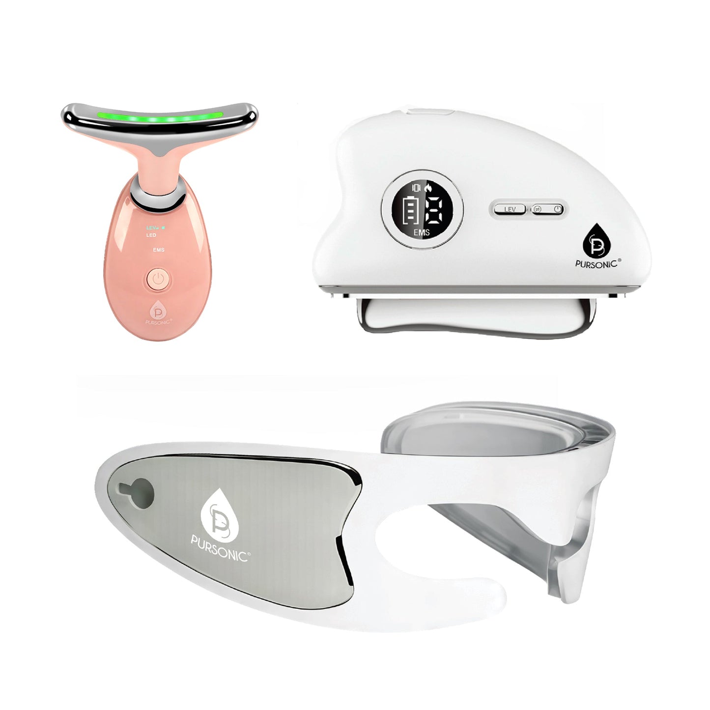 LED Rejuvenation Bundle – 7-in-1 Sculpting Wand, LED Eye Mask & LED Gua Sha Device