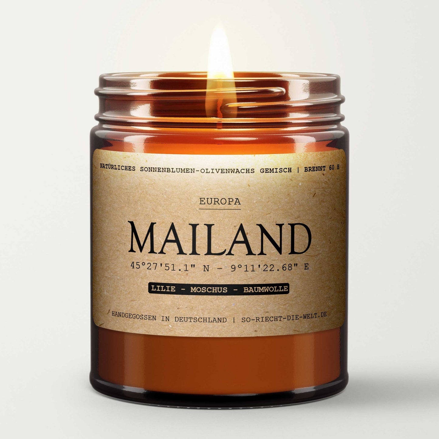 Mailand Duftkerze - Lilie | Moschus | Baumwolle