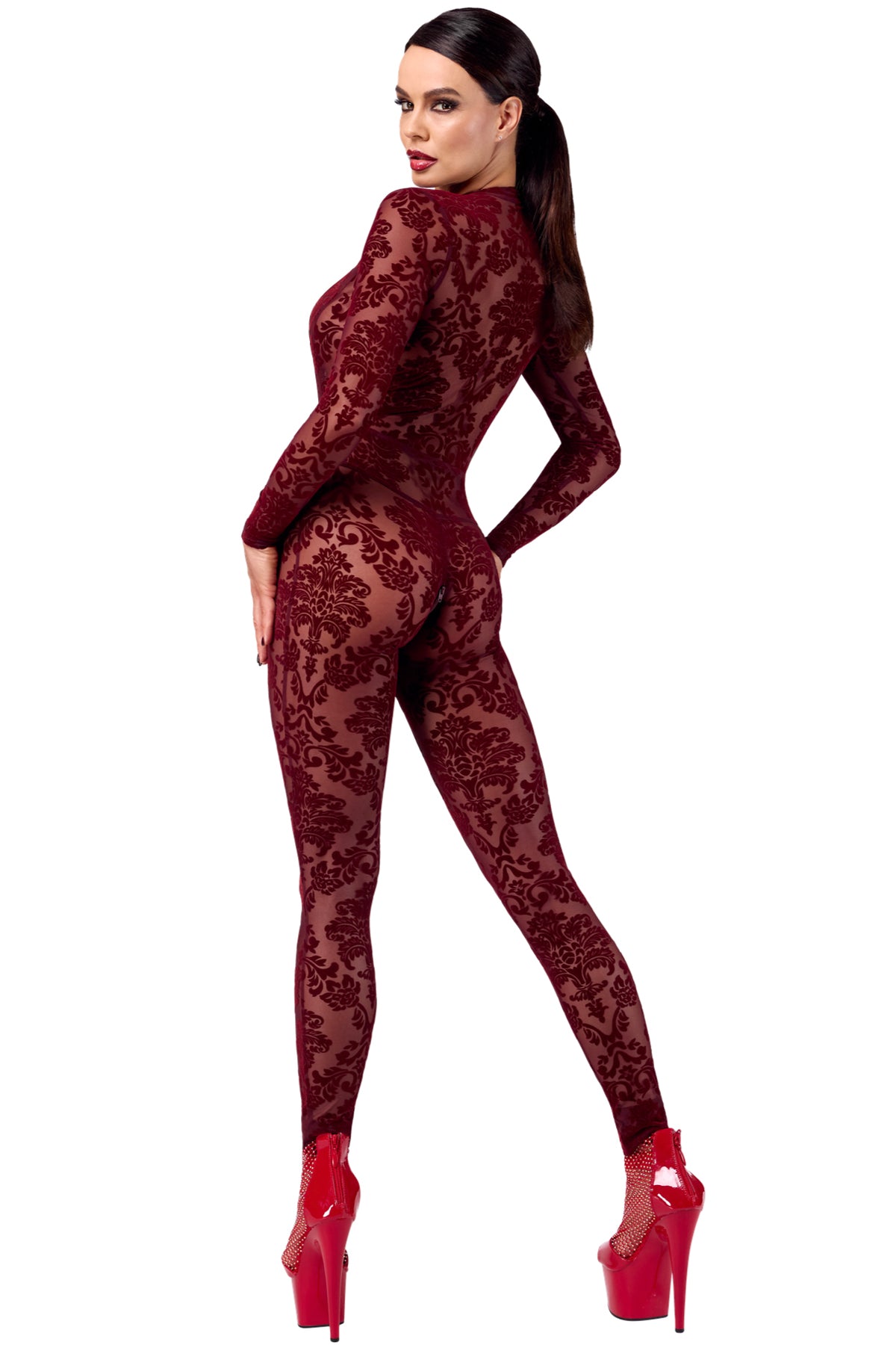 F382 Kink Royal Catsuit red - 3XL