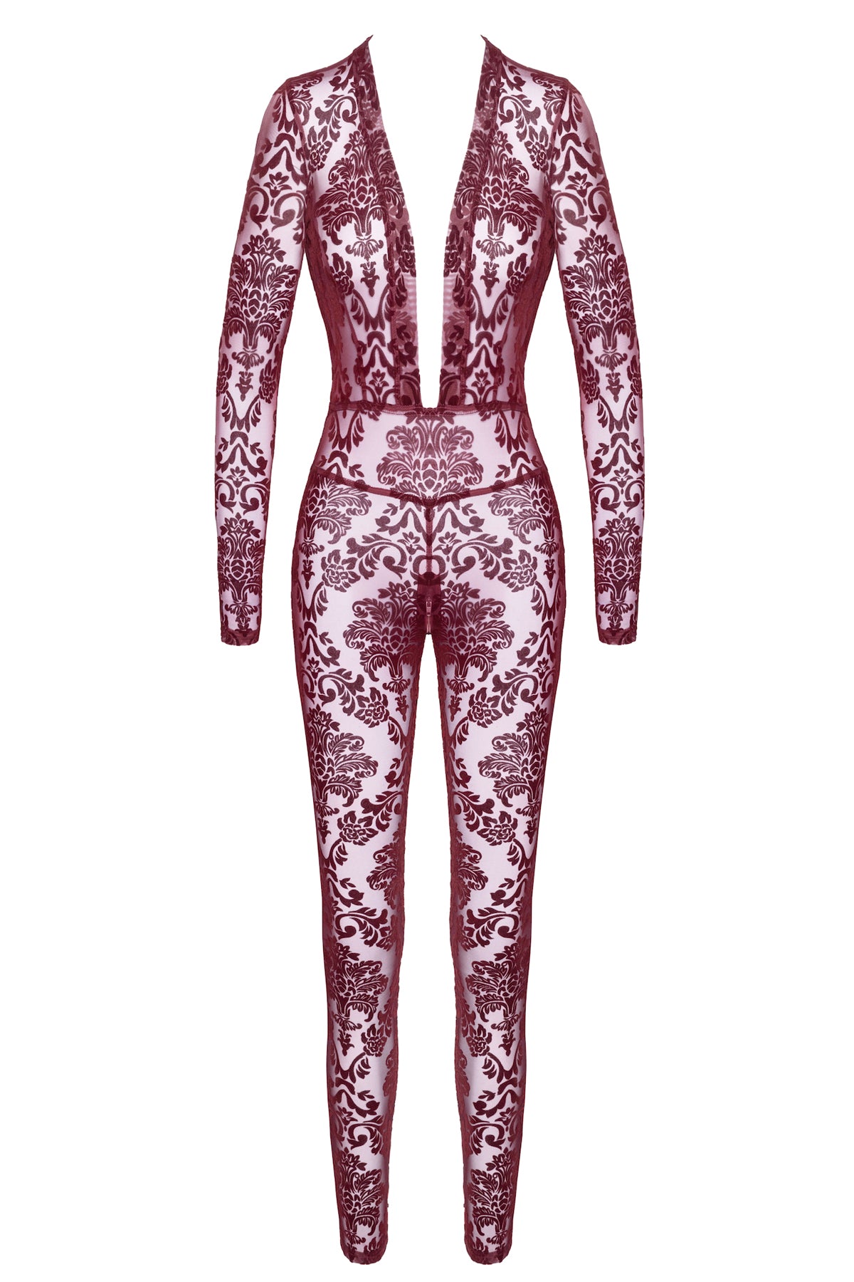 F382 Kink Royal Catsuit red - 3XL