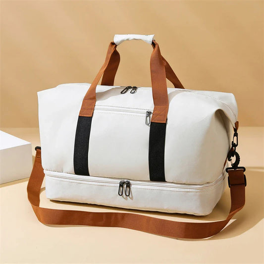 NNEOBA Lightweight Travel Gym Bag Off White