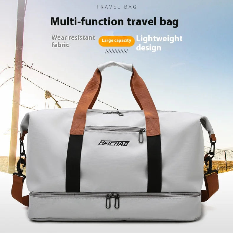 NNEOBA Short Travel Gym Duffel Bag Grey