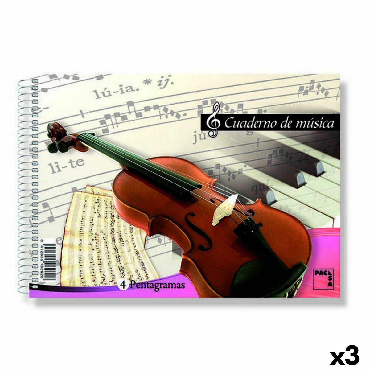 Music pad Pacsa Sheet 20 Sheets 20 Pieces (3 Units)