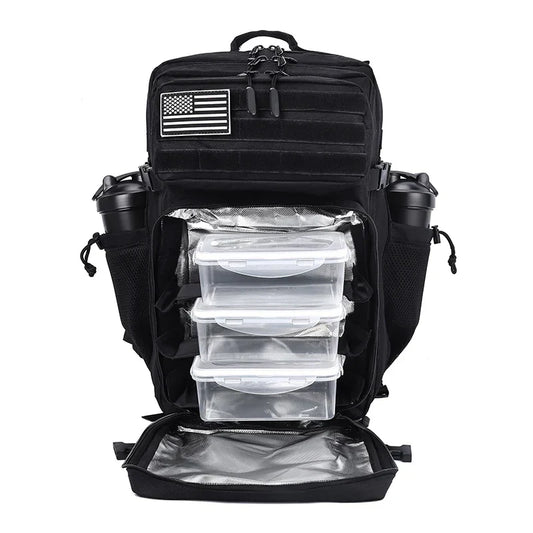 45L Tactical Backpack with Built-In Cooler Black