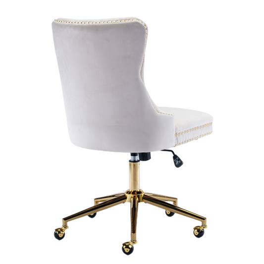 NNEDSZ Velvet Home Office Chair- Beige