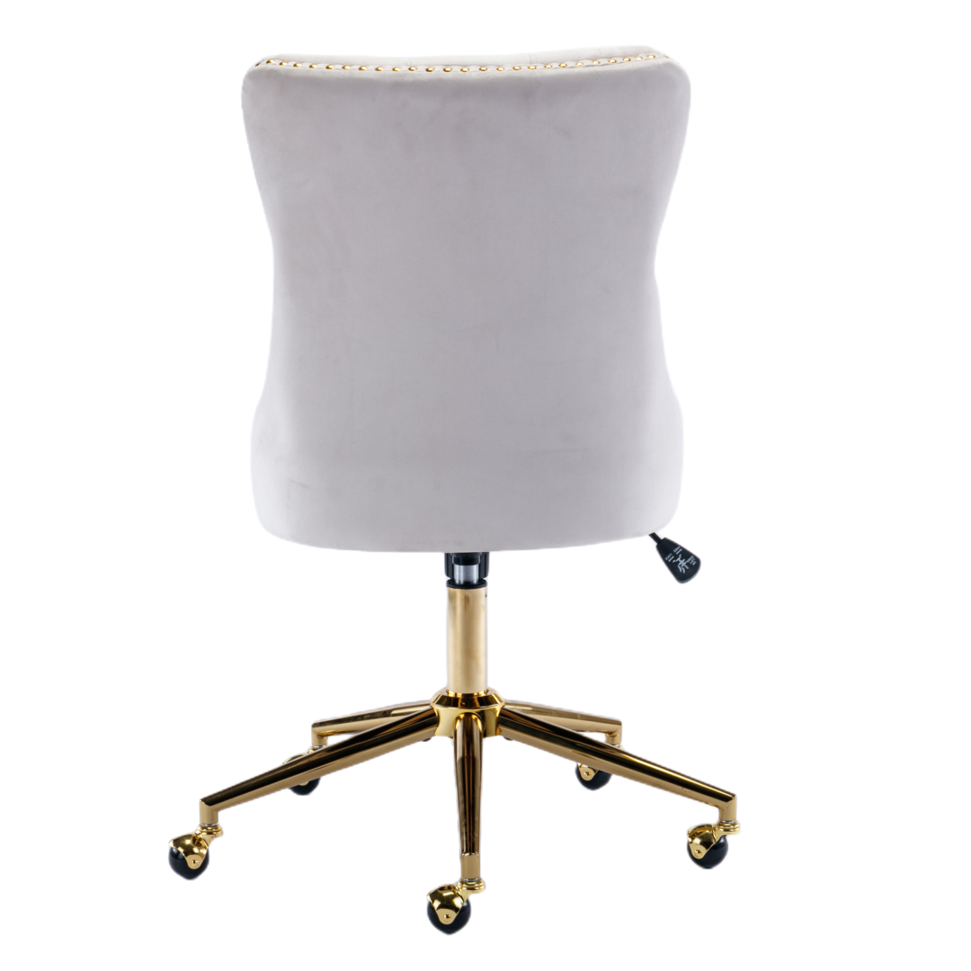 NNEDSZ Velvet Home Office Chair- Beige