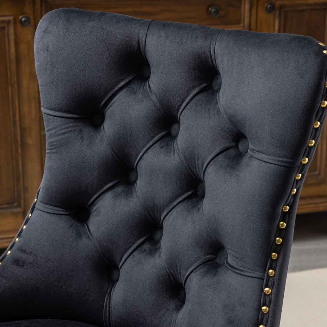 NNEDSZ Velvet Home Office Chair- Beige