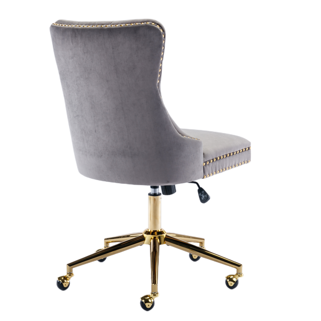 NNEDSZ Velvet Home Office Chair- Grey