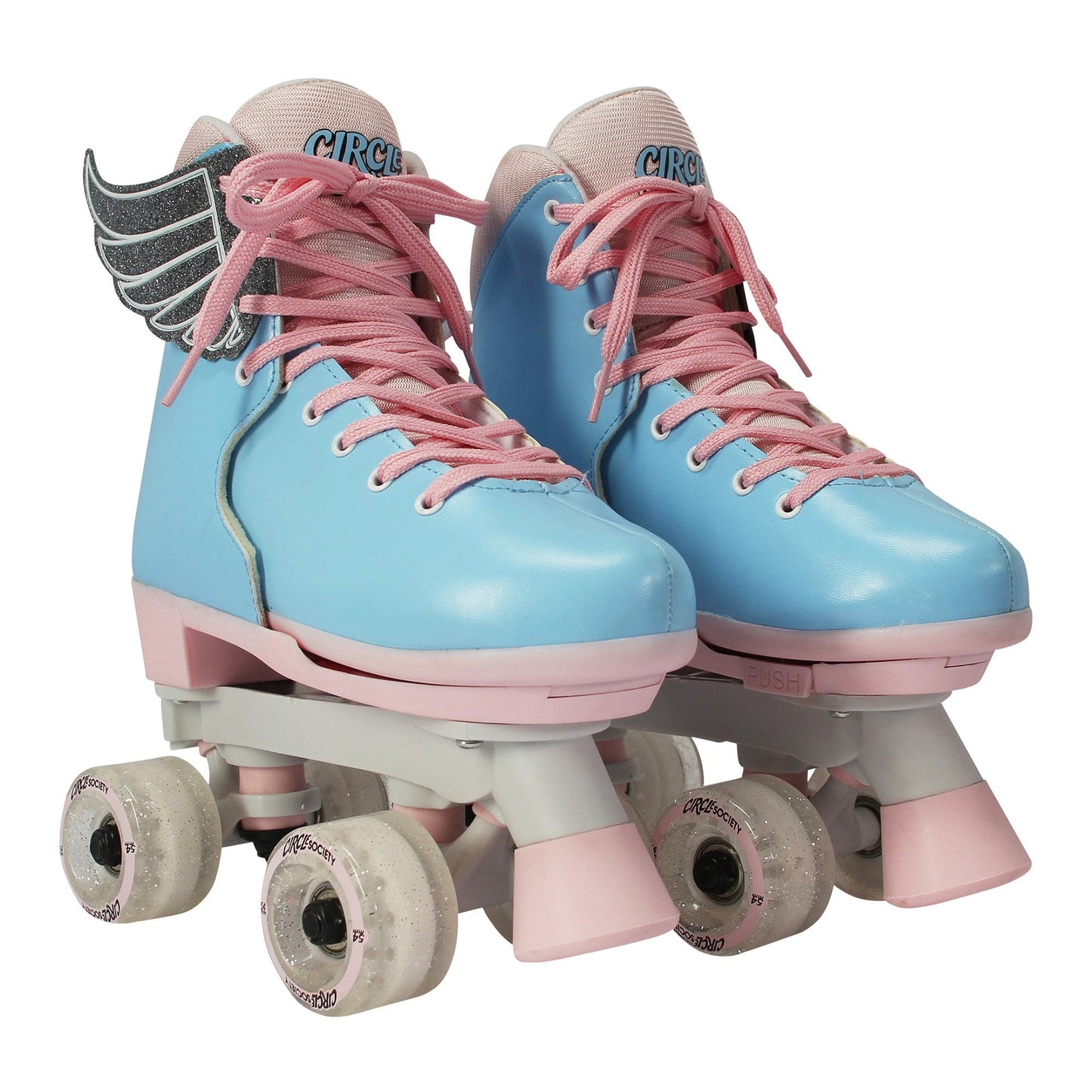 NNEDSZ Circle Society Adjustable Kids Quad Roller Skates In Cotton Candy