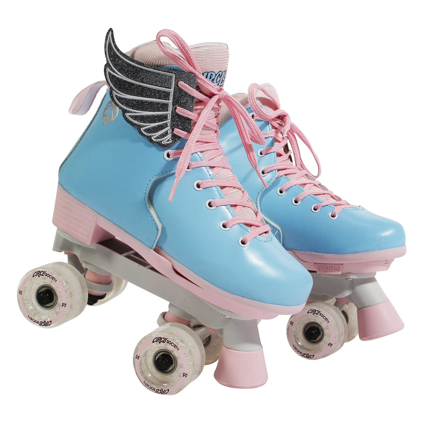 NNEDSZ Circle Society Adjustable Kids Quad Roller Skates In Cotton Candy