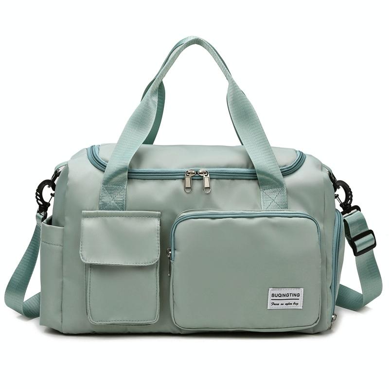 NNEDSZ Waterproof Gym Bag for Travel - Size l - Green Pink