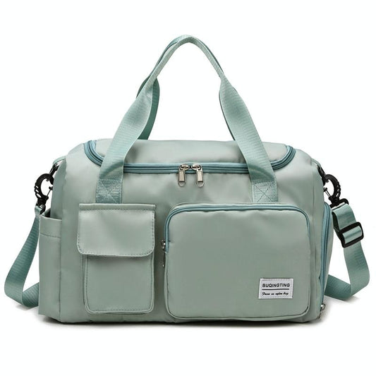 NNEDSZ Waterproof Gym Bag for Travel - Size l - Green Pink
