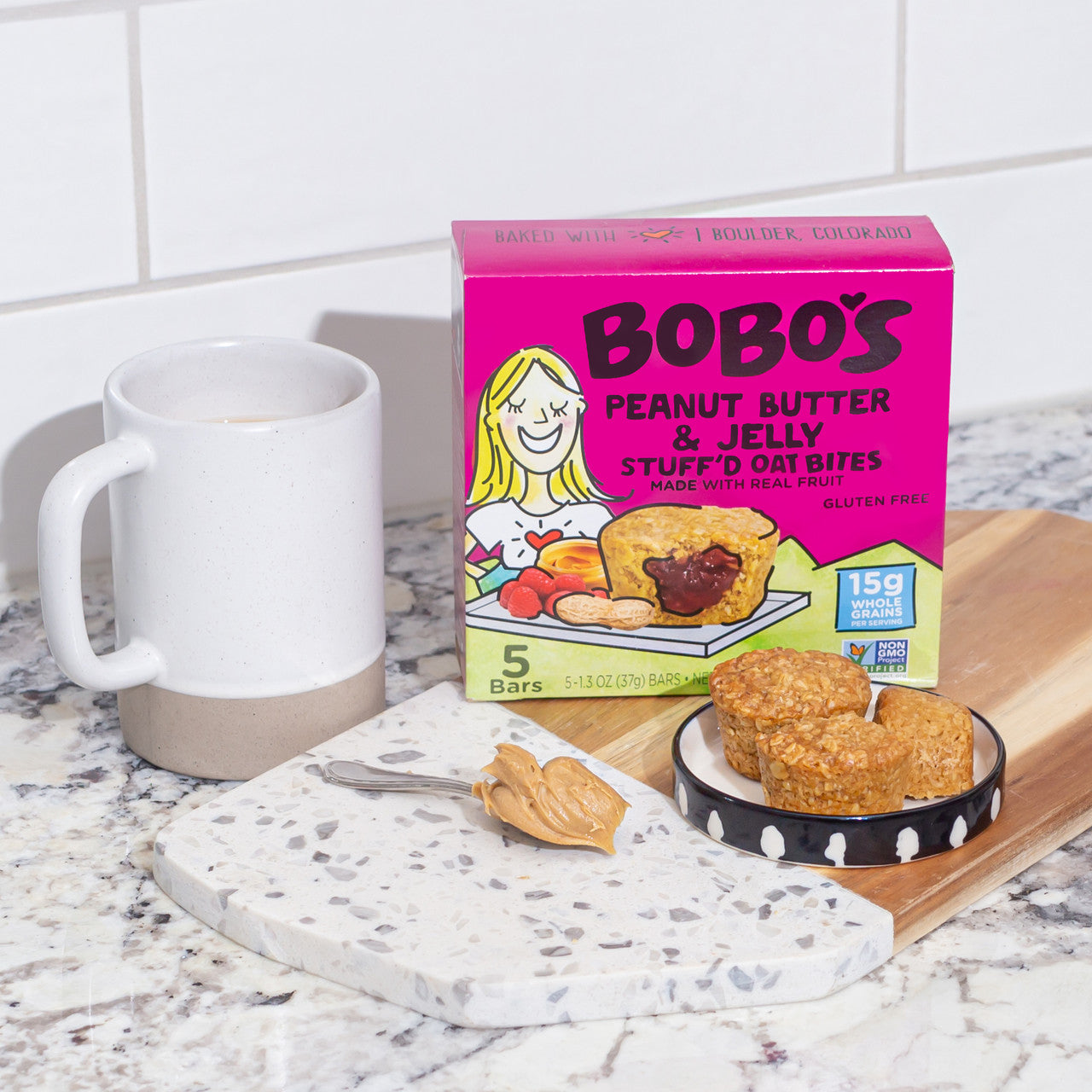 Bobo's Oat Bars Bites, Peanutbutter & Jelly (6x5x1.3 OZ)