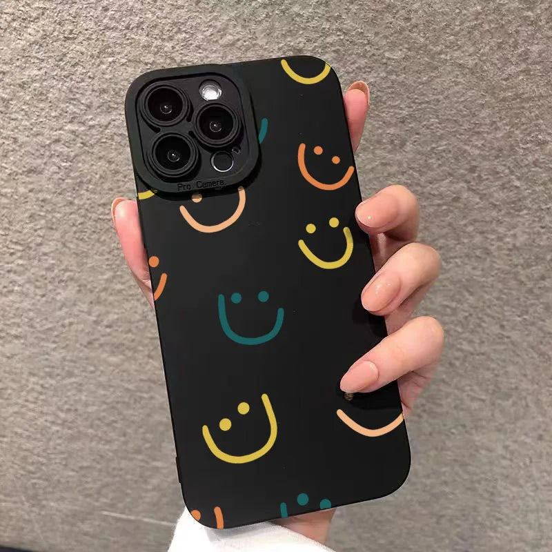 Phone Case For Xiaomi Poco M6 F7 F6 F5 X7 X6 X5 Pro 5G X3 Cute Smile Love Heart Design Shockproof Candy Soft TPU Silicone Cover