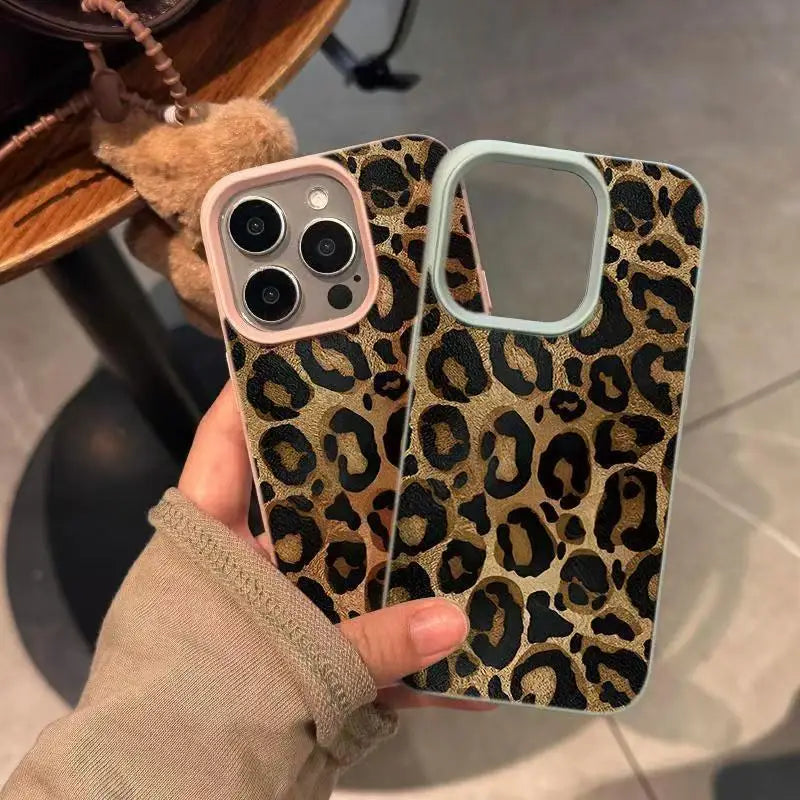 For Xiaomi 14T Pro 5G Case INS Brown Leopard Print Shockproof Candy Silicone Phone Cover For Xiaomi 15 14 13 14T 13T Soft Funda