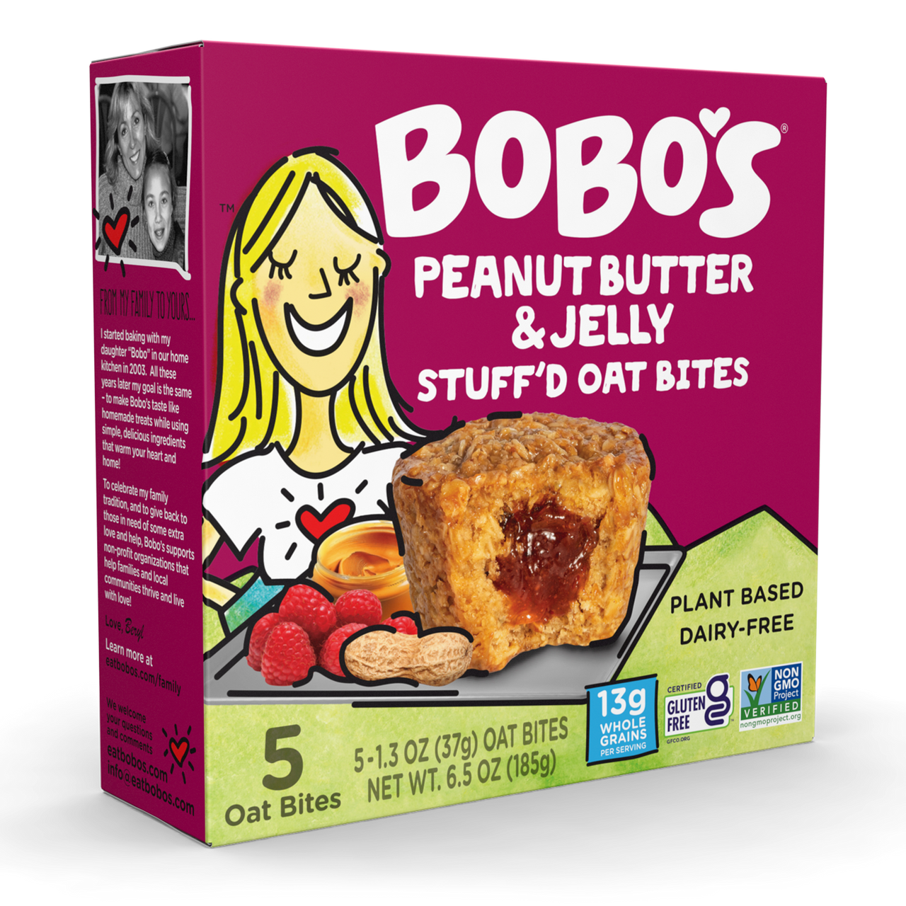 Bobo's Oat Bars Bites, Peanutbutter & Jelly (6x5x1.3 OZ)