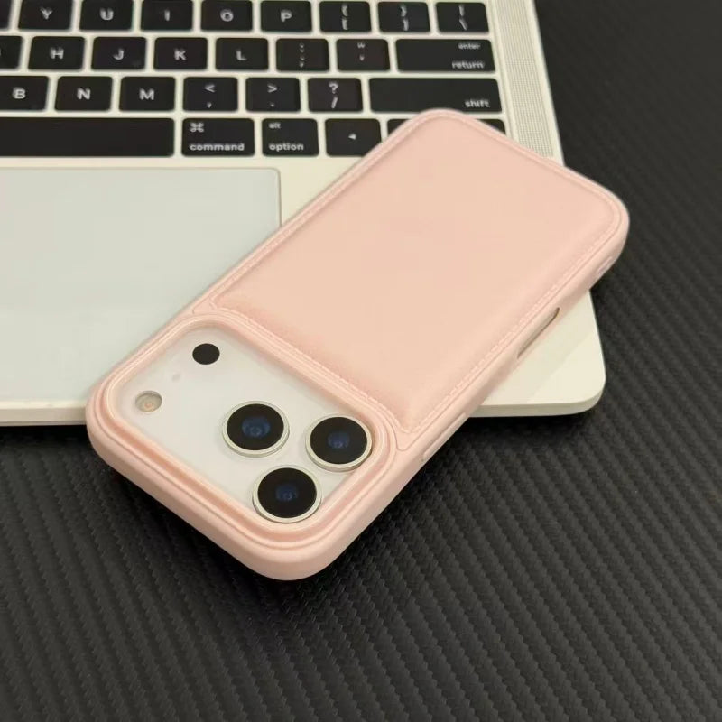 Luxury Leather Texture Candy Bumper Case for iPhone 17 16 15 14 13 12 11 Pro Max Plus X XS XR 17Pro 16Pro Shockproof Armor Cover