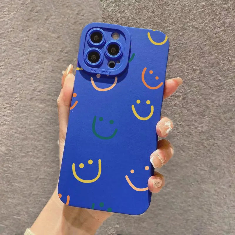 Phone Case For Xiaomi Poco M6 F7 F6 F5 X7 X6 X5 Pro 5G X3 Cute Smile Love Heart Design Shockproof Candy Soft TPU Silicone Cover