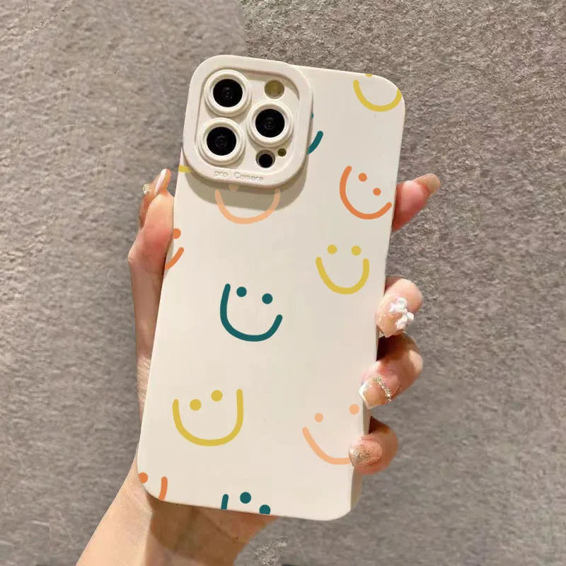Phone Case For Xiaomi Poco M6 F7 F6 F5 X7 X6 X5 Pro 5G X3 Cute Smile Love Heart Design Shockproof Candy Soft TPU Silicone Cover